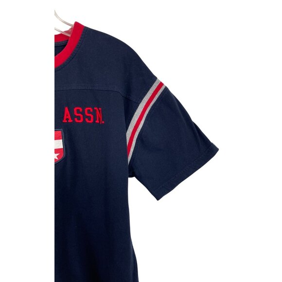 US Polo Assn Blue & Red Short Sleeve T-shirt Mens Size Large - Picture 4 of 7
